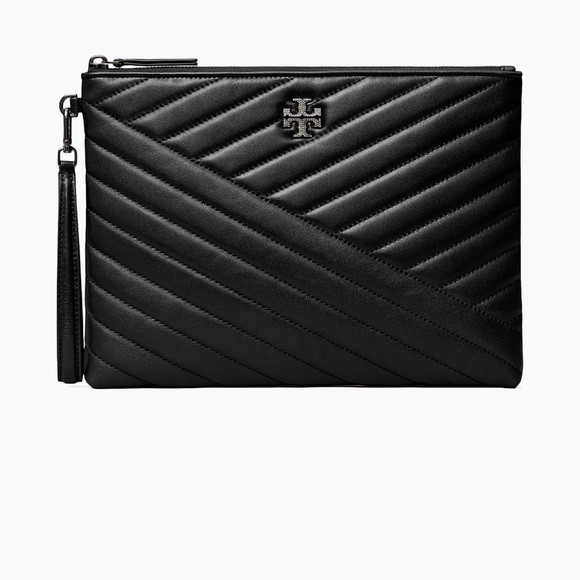 Tory Burch Handbags - Tory Burch Black Quilted Pouch